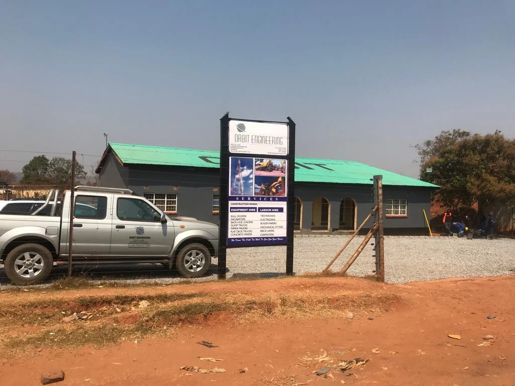 Orbit Engineering Limited office building and company vehicle in Solwezi, Zambia