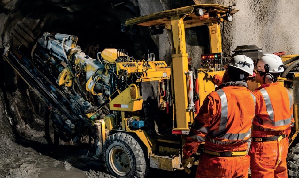 Underground mining equipment operator at work in Zambia